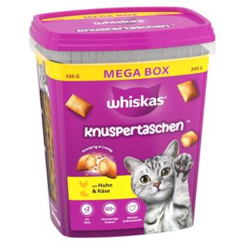2x350g Whiskas Temptations ropogós falatok csirke & sajt macskasnack kép