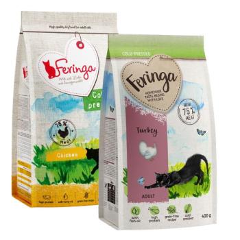 2x400g Adult Feringa hidegen sajtolt száraztáp vegyes próbacsomagban: 400g csirke+400g pulyka kép