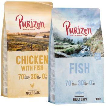 2x400g Purizon száraz macskatáp vegyes próbacsomagban-Csirke & hal + hal kép