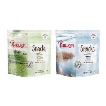 2x40g Purizon macskasnack próbacsomag- Bárány hallal / hal marhával kép