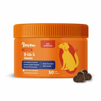 2x50db Zesty Paws 5-in-1 Chews pulyka kuytasnack kép