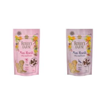 2x50g Rosie's Farm "Mini Hearts" kutyasnack vegyes csomagban kép