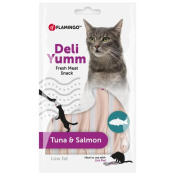 2x5x14g Flamingo Deli Yumm Tonhal & lazac snackpaszta macskáknak kép