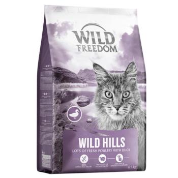 2x6,5kg Wild Freedom Adult 'Wild Hills' gabonamentes - kacsa száraz új receptúrával új receptúrával macskatáp kép