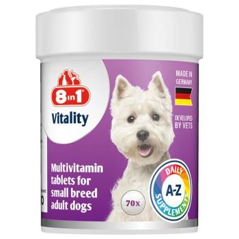 2x70db 8in1 Vitality Multivitamin tabletta étrend-kiegészítő eledel kistestű kutyáknak kép