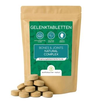 2x70g (200db) Wolfsbacher Natur ízületvédő tabletta, étrend-kiegészítő eledel kutyáknak kép