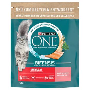 2x750g PURINA ONE Sterilcat lazac száraz macskatáp kép