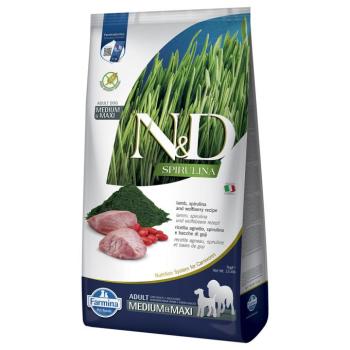 2x7kg N&D Spirulina Adult Medium/Maxi bárány száraz kutyatáp kép
