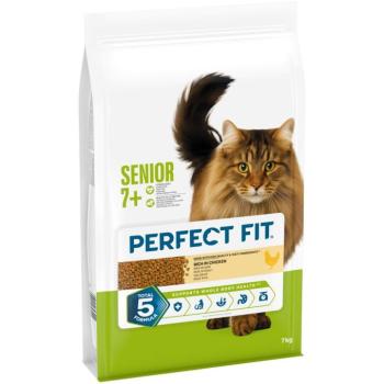 2x7kg Perfect Fit Senior 7+ csirke száraz macskatáp kép