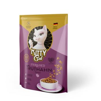 2x800g Kitty Cat Sterilised pulykal száraz macskatáp kép