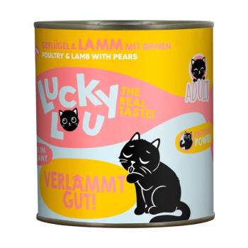 2x800g Lucky Lou Adult Szárnyas & bárány nedves macskatáp kép
