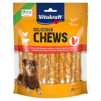 300g (25db) Vitakraft Delicious Chews S rágótekercs csirke kutyasnack