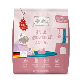 300g MjAMjAM ropogós falatok Senior lazac & szárnyas száraz macskatáp kép