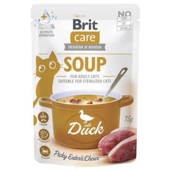 30x75g Brit Care macskaleves, kacsa nedves macskatáp kép