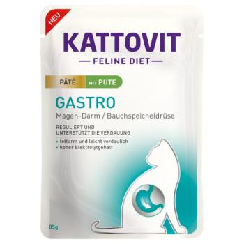 30x85 g Kattovit Gastro Paté pulyka nedves macskaeledel kép