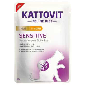 30x85g Kattovit Sensitive Paté csirke nedves macskatáp kép