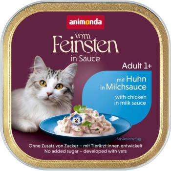 32x100g animonda vom Feinsten Adult Milkies Csirke tejes szószban nedves macskatáp kép