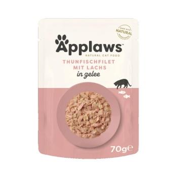 32x70g Applaws aszpikban, tonhal&lazac, tasakban gazdaságos csomag nedves macskatáp kép