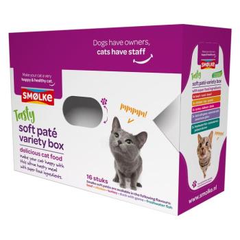 32x80g Smølke Soft Paté vegyes csomag nedves macskatáp kép