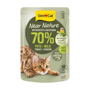 32x85g GimCat Near Nature pulyka & vad nedves macskatáp kép