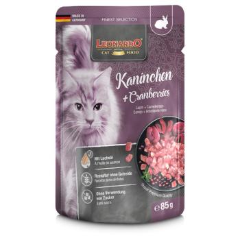 32x85g Leonardo Finest Selection Nyúl & vörösáfonya tasakos nedves macskatáp kép