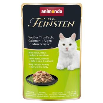 36x50g animonda Vom Feinsten Adult Fehér tonhal, tintahal + alga kagylószószban nedves macskaeledel kép