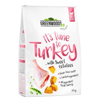 3kg Greenwoods pulyka, édesburgonya, borsó & tök száraz macskatáp kép