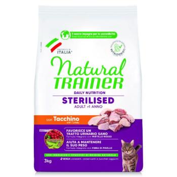 3kg Natural Trainer Sterilised pulyka száraz macskatáp
