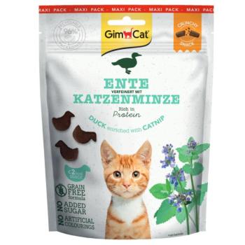 3x140g GimCat Crunchy Snacks kacsa & macskamenta macskasnack kép