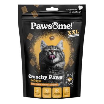 3x150g Pawsome Crunchy Paws szárnyas macskasnack kép