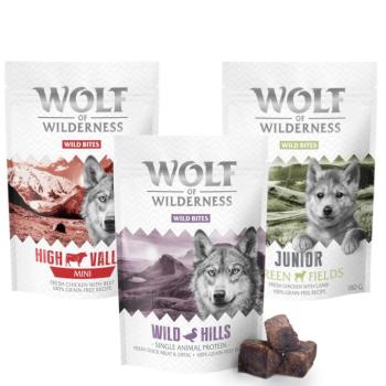 3x180g Wolf of Wilderness kutyasnack-Wolfshappen-Mix: csirke, kacsa, bárány kép