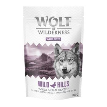 3x180g Wolf of Wilderness kutyasnack-Wolfshappen-Wild Hills - kacsa kép