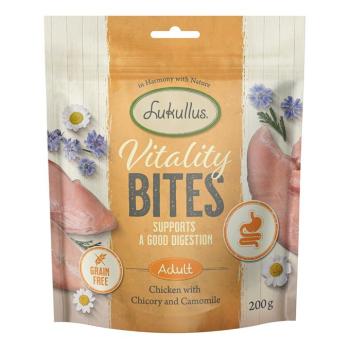 3x200g Lukullus Vitality Bites csirke kutyasnack emésztés támogatására (gabonamentes) kép