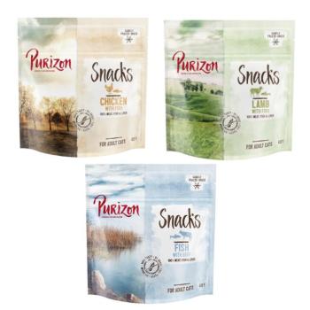 3x40g Purizon macskasnack (csirke hallal, bárány hallal, hal marhával) kép