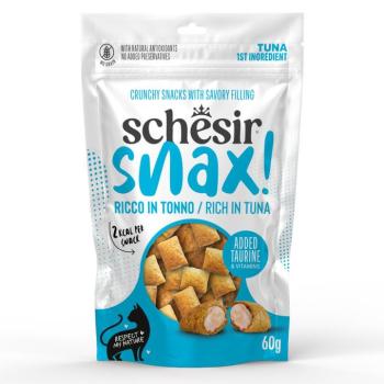 3x60g Schesir Snax! töltött párnák tonhal étrend-kiegészítő eledel macskának kép