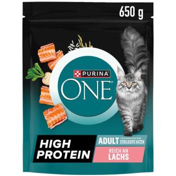 3x650g PURINA ONE High Protein lazac száraz macskatáp kép