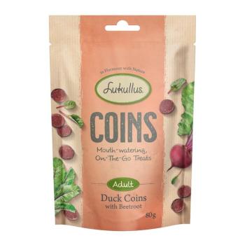 3x80g Lukullus Coins kacsa kutyasnack kép