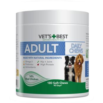 400g (180 rágótabletta) Vet's Best Adult Daily Chews Real csirke táplálékkiegészítő kutyáknak kép