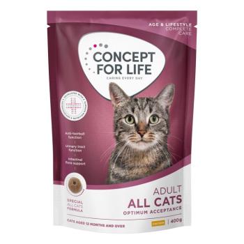 400g All Cats Concept for Life Adult száraz macskatáp új receptúrával kép