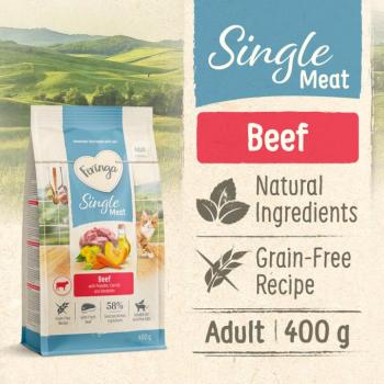 400g Feringa Adult Single Meat marha száraz macskatáp kép