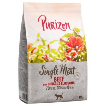400g Purizon Single Meat marha & hibiszkuszvirág száraz macskatáp kép
