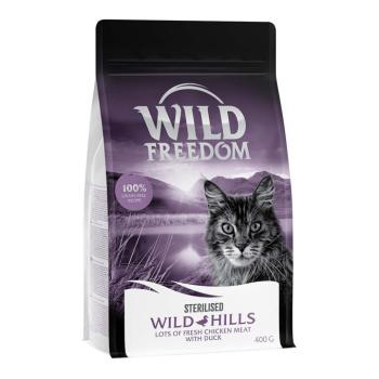 400g Wild Freedom Adult "Wild Hills" Sterilised kacsa gabonamentes száraz macskatáp kép