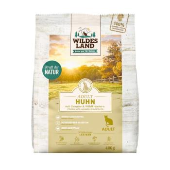 400g Wildes Land Cat csirke & kerti zöldségek száraz macskatáp kép