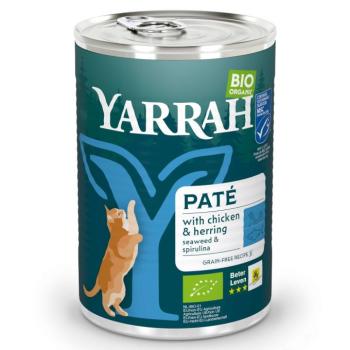 400g Yarrah Bio pástétom bio csirke & hal nedves macskatáp kép