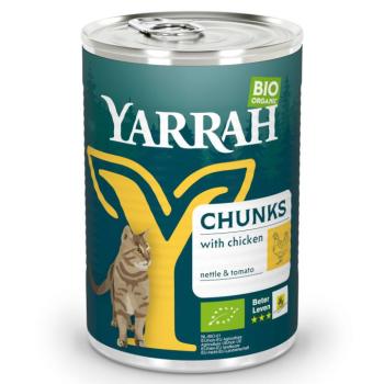 405g Yarrah Bio falatok bio csirke & bio csalán szószban nedves macskatáp kép