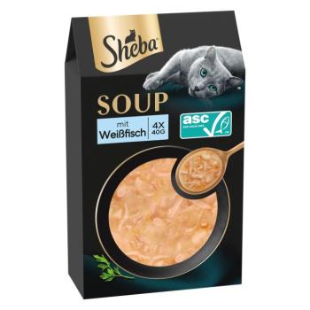 40x40g Sheba Classic Soup fehér hal tasakos nedves macskatáp kép