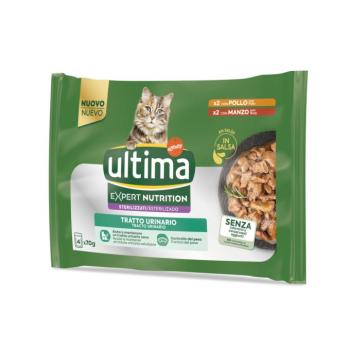 44x70g Ultima Cat Expert Nutrition Urinary csirke & marha nedves macskatáp kép