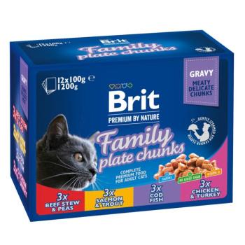 48x100g Brit Premium Cat Family Plate nedves macskatáp kép