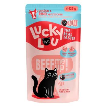 48x125g Lucky Lou Adult Szárnyas & marha nedves macskatáp kép