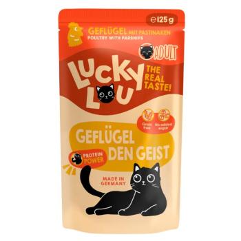 48x125g Lucky Lou Adult Szárnyas nedves macskatáp kép